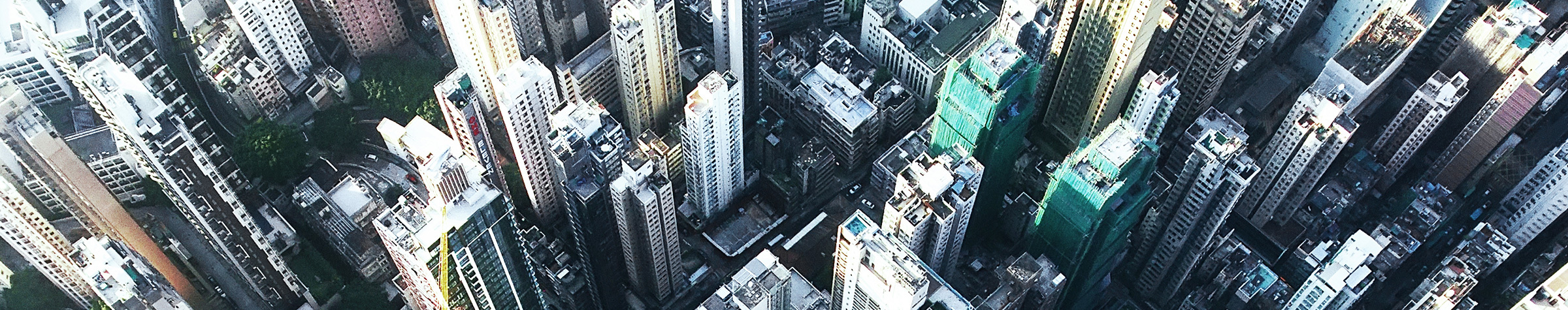 Aerial City Scape of Skyscrapers