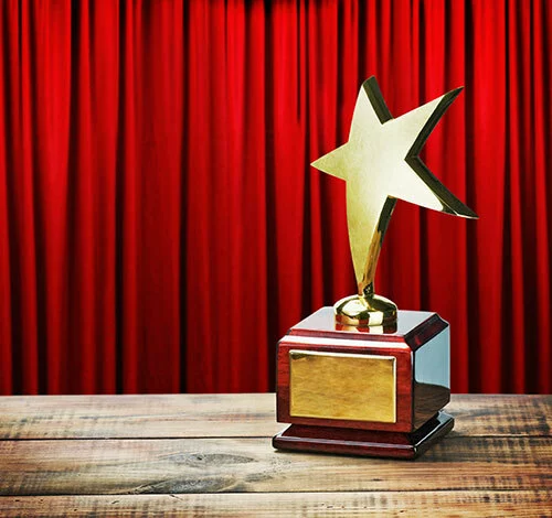 Gold Star Award Trophy